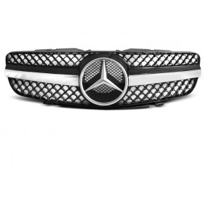 GRILLE SPORT NOIRE CHROME s'adapte à la MERCEDES SL R230 01-06. a 237,09 € GRME34 chez CAROU TUNING