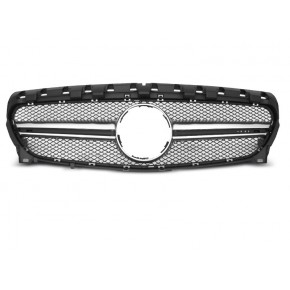 Grille Avant Sportive Noire Argent pour Mercedes CLA W117 13-19 a 249,19 € GRME49 chez CAROU TUNING