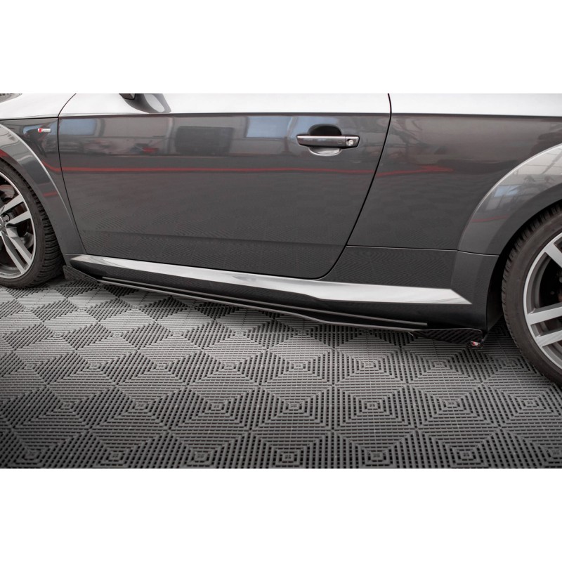 Street Pro Side Skirts Diffusers + Flaps Audi TT S / S-Line 8S a 567,02 € uniw-AUTT3SLINECNC-SD1BRB+SF1G*19494 chez CAROU TUNING