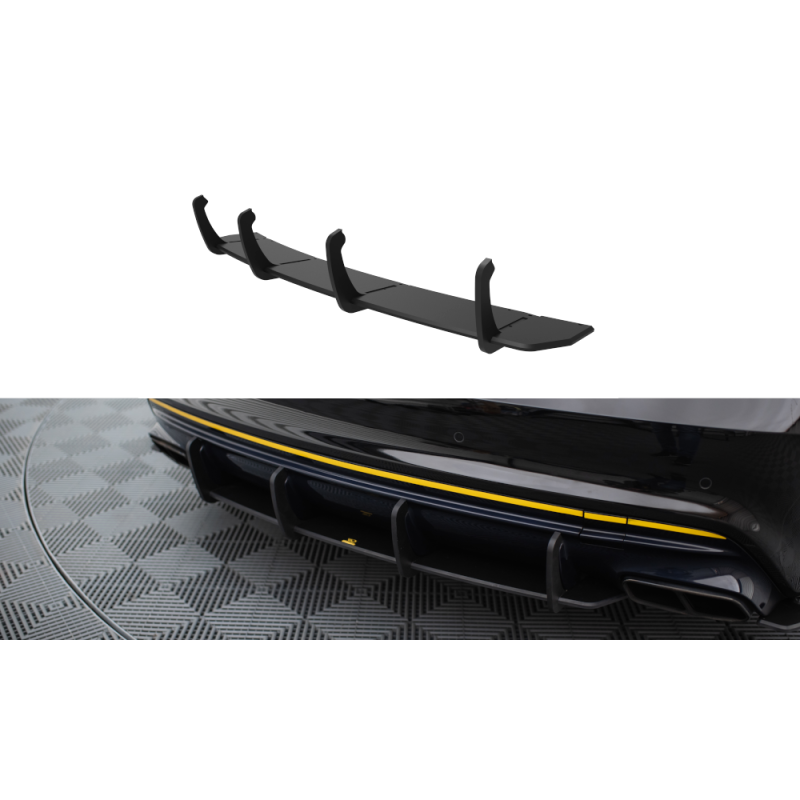Street Pro Rear Diffuser Mercedes-AMG CLA 45 C117 Facelift a 442,19 € uniw-MECLA117AMGAEROCNC-RS1B+BRBI*19516 chez CAROU TUNING