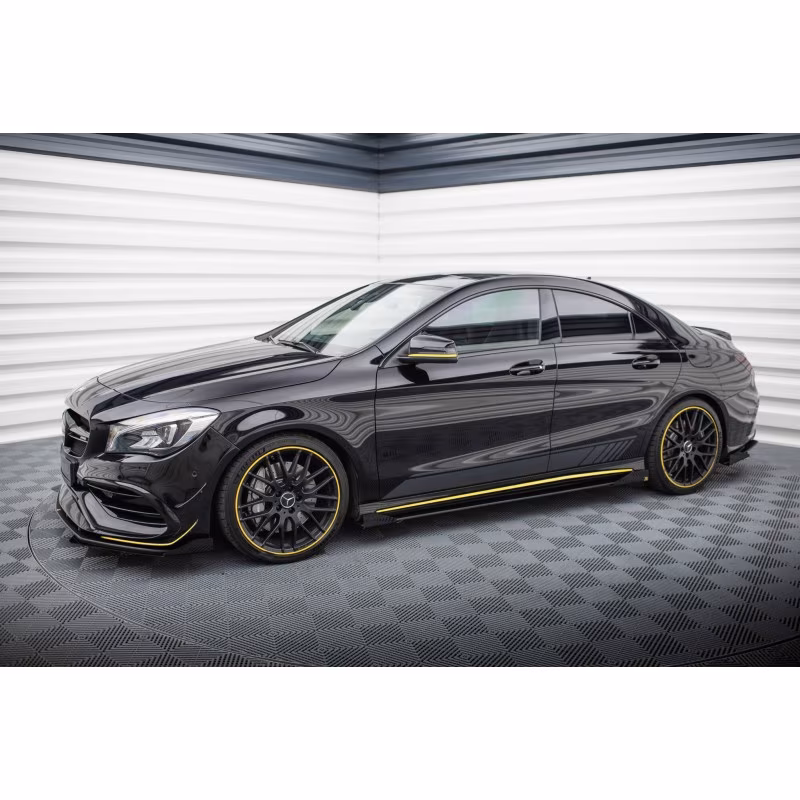 Street Pro Side Skirts Diffusers + Flaps Mercedes-AMG CLA 45 C117 Facelift a 482,39 € uniw-MECLA117AMGAEROCNC-SD1B+SF1G*19528 chez CAROU TUNING