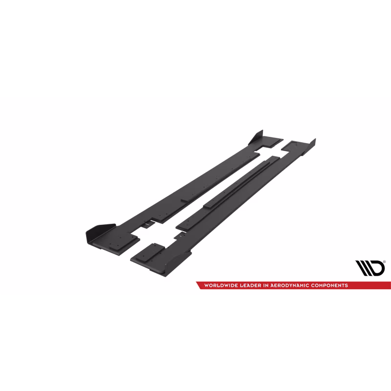 Street Pro Side Skirts Diffusers + Flaps Mercedes-AMG CLA 45 C117 Facelift a 482,39 € uniw-MECLA117AMGAEROCNC-SD1B+SF1G*19528 chez CAROU TUNING