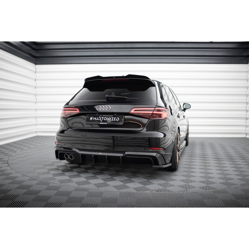 Rear Valance Audi A3 S-Line Sportback 8V Facelift (Version with dual exhausts on one side) a 410,46 € uniw-AU-S3-3F-SB-RS1GOO__*19634 chez CAROU TUNING