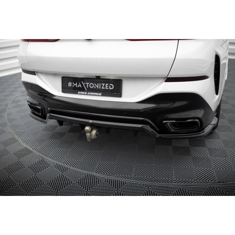 Rear Splitter (with vertical bars) V.1 BMW X6 M-Pack G06 Facelift a 452,77 € uniw-BM-X6-G06F-MPACK-RD1G+RD3G*19679 chez CAROU TUNING