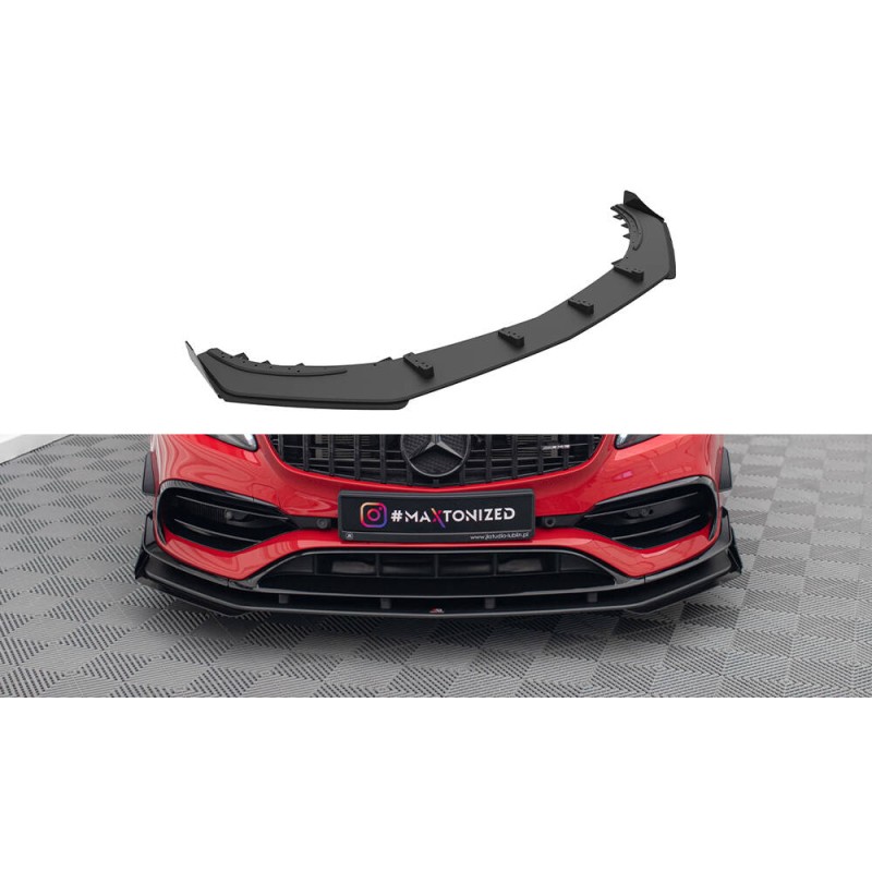 Street Pro Front Splitter + Flaps Mercedes-Benz A 45 AMG Aero W176 Facelift a 482,39 € uniw-MEA176FAEROCNC-FD1B+FSF1G*19860 chez CAROU TUNING