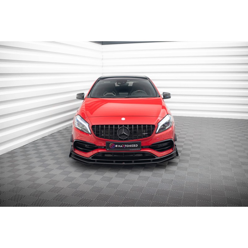 Street Pro Front Splitter + Flaps Mercedes-Benz A 45 AMG Aero W176 Facelift a 482,39 € uniw-MEA176FAEROCNC-FD1B+FSF1G*19860 chez CAROU TUNING