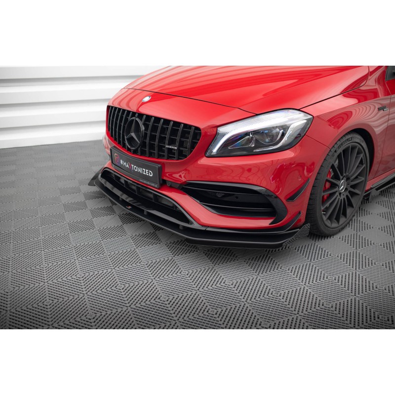 Street Pro Front Splitter + Flaps Mercedes-Benz A 45 AMG Aero W176 Facelift a 482,39 € uniw-MEA176FAEROCNC-FD1B+FSF1G*19860 chez CAROU TUNING