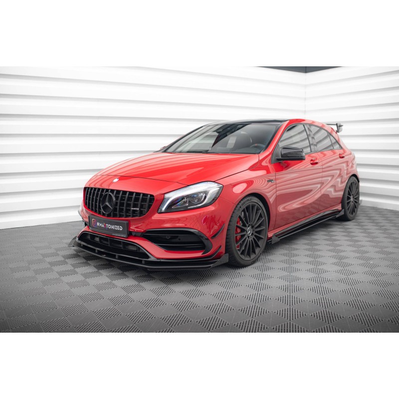 Street Pro Front Splitter + Flaps Mercedes-Benz A 45 AMG Aero W176 Facelift a 482,39 € uniw-MEA176FAEROCNC-FD1B+FSF1G*19860 chez CAROU TUNING