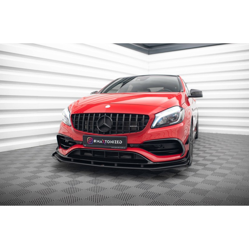 Street Pro Front Splitter + Flaps Mercedes-Benz A 45 AMG Aero W176 Facelift a 482,39 € uniw-MEA176FAEROCNC-FD1B+FSF1G*19860 chez CAROU TUNING
