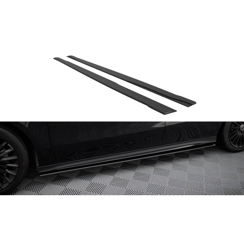 Street Pro Side Skirts Diffusers Mercedes-AMG A35 W177 Facelift a 442,19 € uniw-MEA177F35CNC-SD1BRB*19920 chez CAROU TUNING