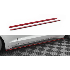 Side Skirts Diffusers V.2 Ford Mustang Mk6 Facelift a 421,03 € uniw-FO-MU-6F-SD2RED*20627 chez CAROU TUNING