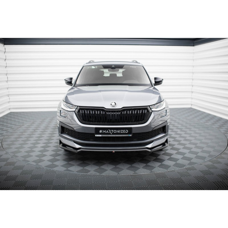 Front Splitter V.2 Skoda Kodiaq Sportline Mk1 Facelift a 421,03 € uniw-SK-KO-1F-SL-FD2G*20638 chez CAROU TUNING