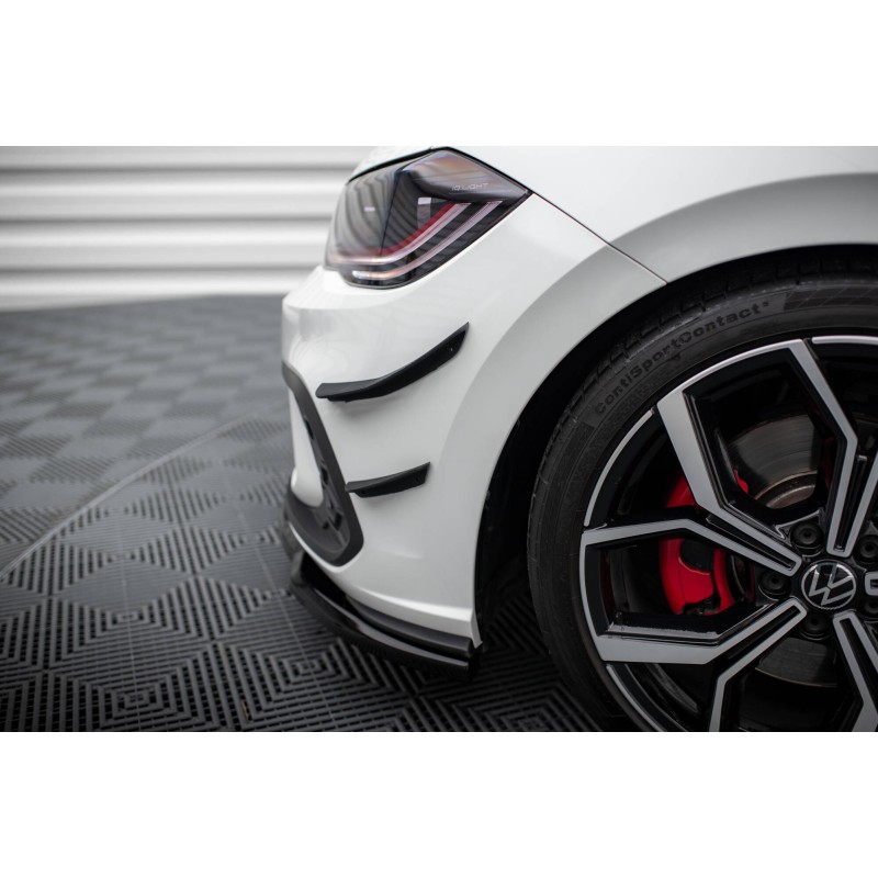 Front Bumper Wings (Canards) Volkswagen Polo GTI Mk6 Facelift a 209,46 € uniw-VW-PO-6F-GTI-CAN1*20767 chez CAROU TUNING
