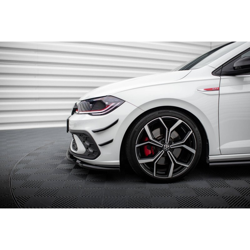 Front Bumper Wings (Canards) Volkswagen Polo GTI Mk6 Facelift a 209,46 € uniw-VW-PO-6F-GTI-CAN1*20767 chez CAROU TUNING