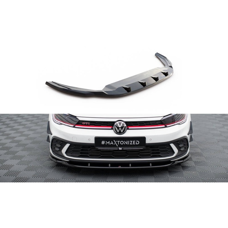 Front Splitter V.1 Volkswagen Polo GTI Mk6 Facelift a 421,03 € uniw-VW-PO-6F-GTI-FD1G*20769 chez CAROU TUNING