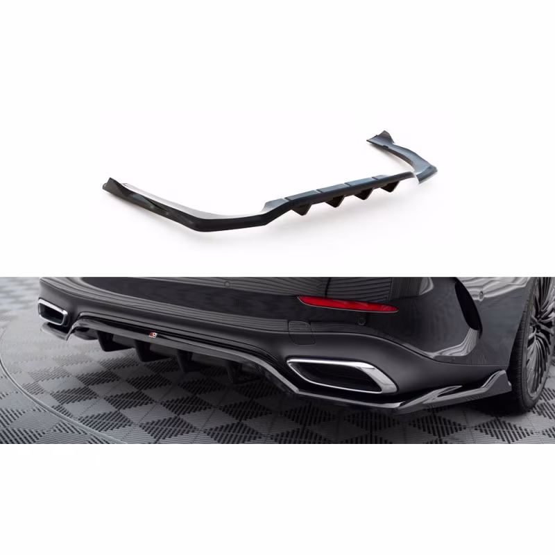 Rear Splitter (with vertical bars) Mercedes-Benz E AMG-Line W214 a 526,82 € uniw-ME-E-214-AMGLINE-RD1G+RD2G*20828 chez CAROU TUNING