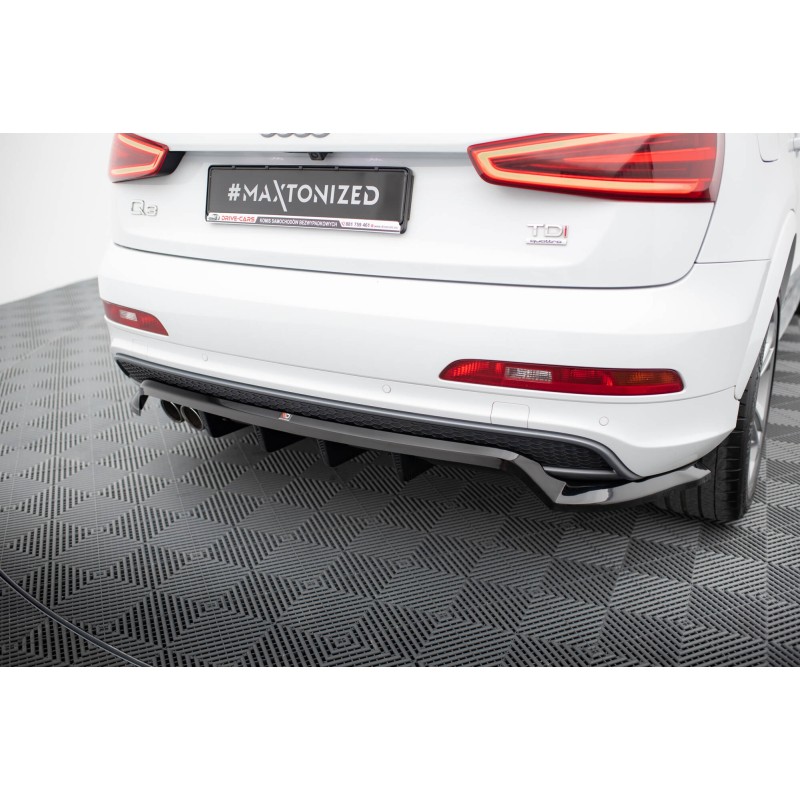 Rear Splitter (with vertical bars) Audi Q3 S-line 8U a 526,82 € uniw-AU-Q3-1-SLINE-SB-RD1G+RD2G*21046 chez CAROU TUNING