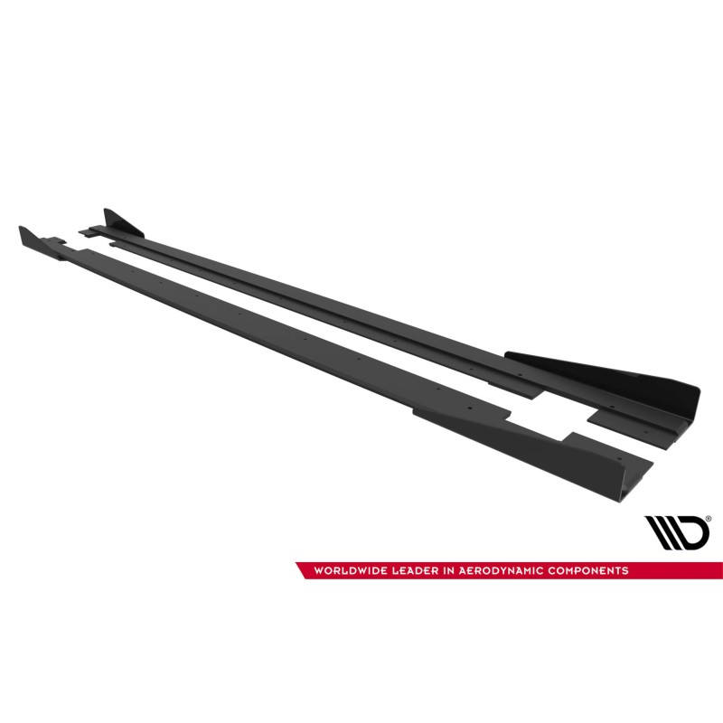 Street Pro Side Skirts Diffusers + Flaps Audi TT S / TT S-Line 8J Facelift a 482,39 € uniw-AUTT2SLINECNC-SD1B+SF1G*21434 chez CAROU TUNING