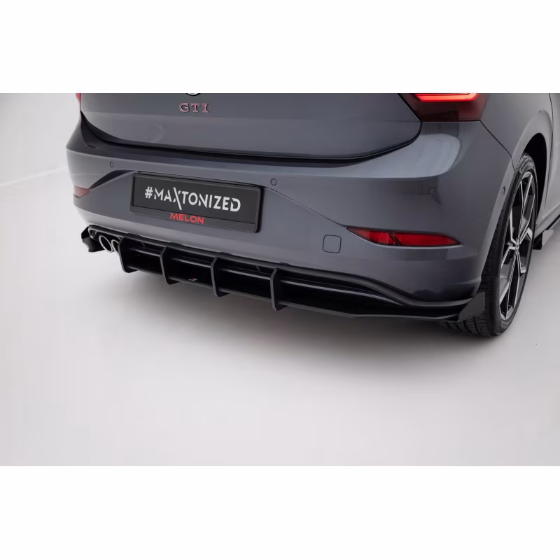 Street Pro Rear Diffuser + Flaps Volkswagen Polo GTI Mk6 Facelift a 670,69 € uniw-VWPO6FGTICNC-RS1B+RSF1G*21686 chez CAROU TUNING