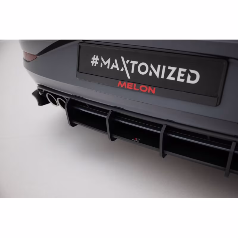 Street Pro Rear Diffuser + Flaps Volkswagen Polo GTI Mk6 Facelift a 670,69 € uniw-VWPO6FGTICNC-RS1B+RSF1G*21686 chez CAROU TUNING