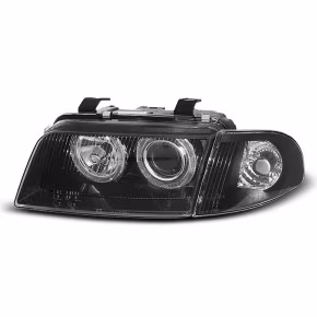 Phares Angel Eyes Noirs Avant pour Audi A4 1994-1998 a 387,42 € LPAU11 chez CAROU TUNING