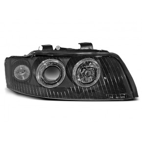 Phares Angel Eyes Noirs Avant pour Audi A4 2000-2004 a 283,98 € LPAU20 chez CAROU TUNING
