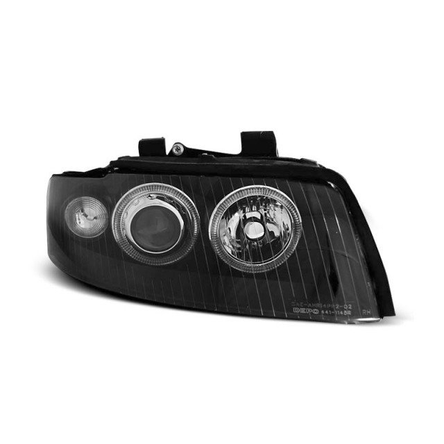 Phares Xenon Yeux d'Ange Noirs Avant pour Audi A4 2000-2004 a 290,00 € LPAU60 chez CAROU TUNING