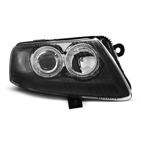 Phares Angel Eyes Noirs Avant pour Audi A6 C6 2004-2008 a 296,00 € LPAU72 chez CAROU TUNING