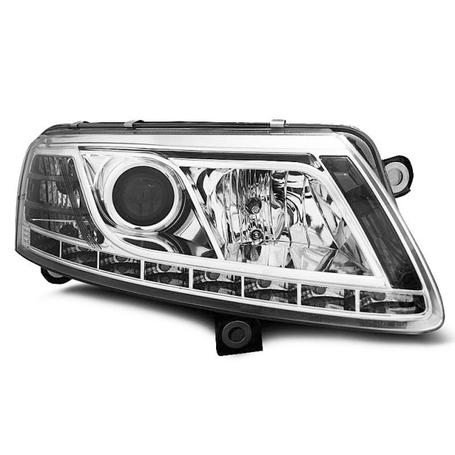 Phares Xenon DRL Chrome Avant pour Audi A6 C6 2004-2008 a 599,73 € LPAU75 chez CAROU TUNING