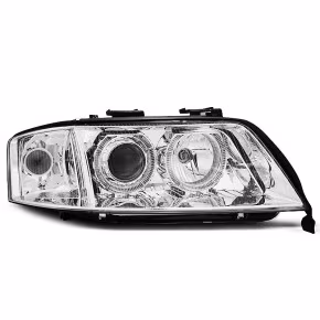 Phares Xenon Yeux d'Ange Chrome pour Audi A6 2006-2004 a 431,33 € LPAU83 chez CAROU TUNING