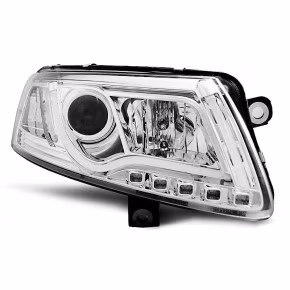  Feux De Route Tube Lumineux DRL Chrome Pour Audi A6 C6 2004-2008 à  681,53 €  Chez CAROU TUNING CONCEPT en GuadeloupeFeux De Route Tube Lumineux DRL Chrome Pour Audi A6 C6 2004-2008