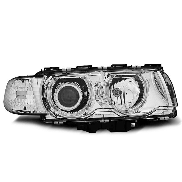 Phares Angel Eyes Chrome Avant pour BMW E38 09.98-07.01 a 380,21 € LPBM25 chez CAROU TUNING