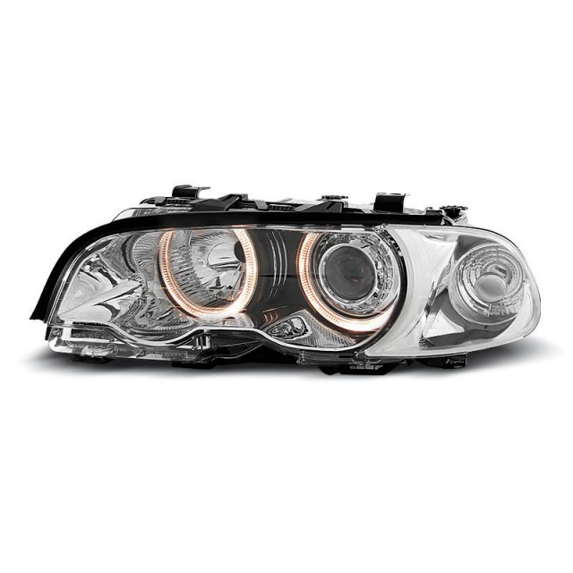 Phares Angel Eyes Chrome Avant pour BMW E46 Coupe Cabrio 04.99-08.01 a 473,43 € LPBM33 chez CAROU TUNING