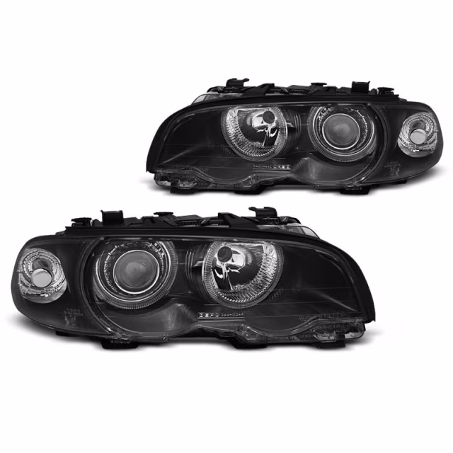 Phares Angel Eyes Noirs Avant pour BMW E46 1999-2003 Coupé Cabrio a 473,43 € LPBM34 chez CAROU TUNING