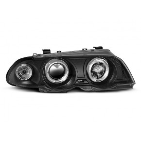 Phares Angel Eyes Noirs Avant pour BMW E46 1998-2001 S/T a 347,73 € LPBM39 chez CAROU TUNING