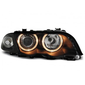 Phares Angel Eyes Noirs Avant pour BMW E46 1998-2001 S/T a 449,38 € LPBM41 chez CAROU TUNING