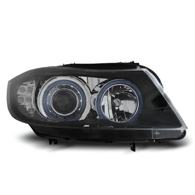 Phare Angel Eyes Noir LED Avec Indicateur Pour BMW E90/E91 03-08 a 647,85 € LPBM90 chez CAROU TUNING