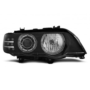 Phares Angel Eyes Noirs Led Avec Indicateurs Pour BMW X5 E53 1999-2003 a 536,58 € LPBMB5 chez CAROU TUNING