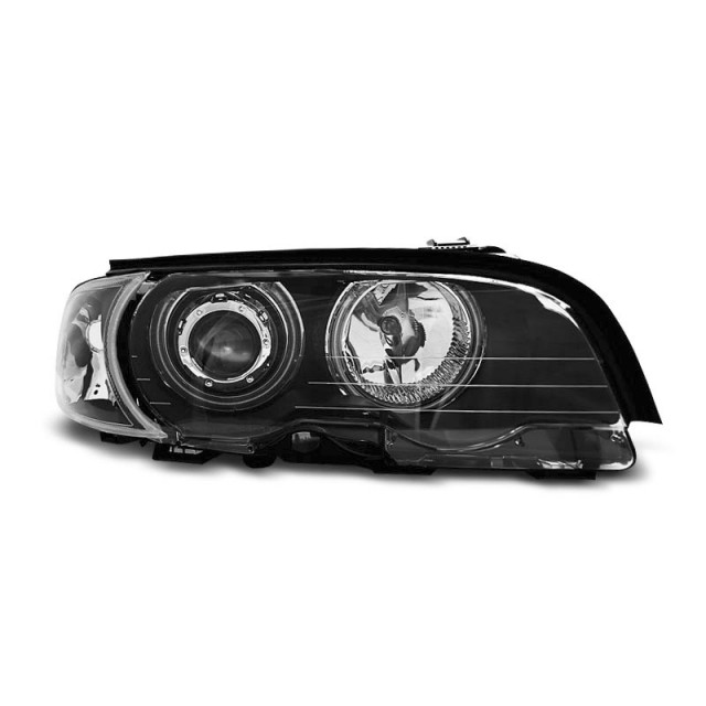 Phares Angel Eyes CCFL Noirs pour BMW E46 Coupé Cabrio 99-03 a 452,37 € LPBMB7 chez CAROU TUNING