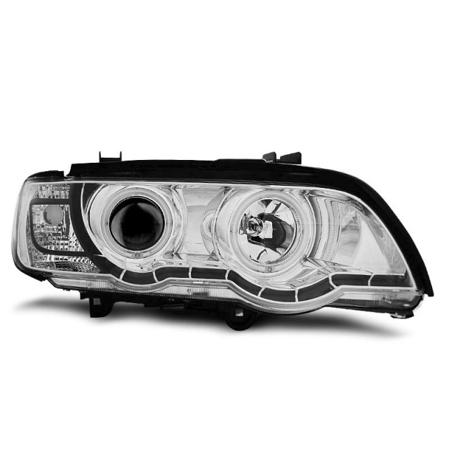Phare Xenon Yeux D'Ange Chrome Avant pour BMW X5 E53 99-03 a 512,53 € LPBMC4 chez CAROU TUNING