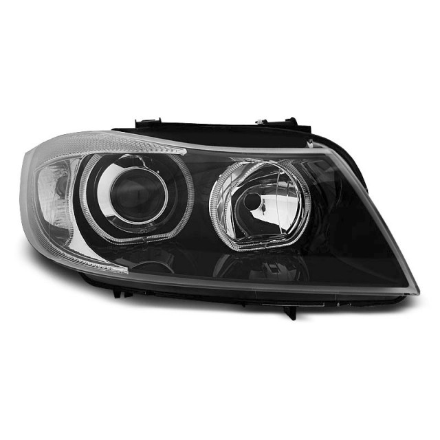 Phares Angel Eyes LED Noirs Avant pour BMW E90/E91 2003-2011 a 468,01 € LPBME4 chez CAROU TUNING
