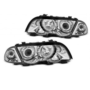 Phares Angel Eyes LED Chrome avant pour BMW E46 1998-2001 S/T a 430,13 € LPBMG0 chez CAROU TUNING