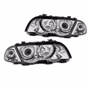  Phares Angel Eyes LED Chrome avant pour BMW E46 1998-2001 S/T à  430,13 €  Chez CAROU TUNING CONCEPT en GuadeloupePhares Angel Eyes LED Chrome avant pour BMW E46 1998-2001 S/T