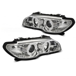 Phares Angel Eyes CCFL Chrome Avant pour BMW E46 2004-2006 Coupe Cabrio a 626,79 € LPBMH2 chez CAROU TUNING