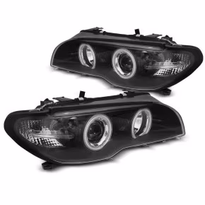  Phares Xenon Yeux D'Ange CCFL Noirs pour BMW E46 2004-2006 à  626,79 €  Chez CAROU TUNING CONCEPT en GuadeloupePhares Xenon Yeux D'Ange CCFL Noirs pour BMW E46 2004-2006