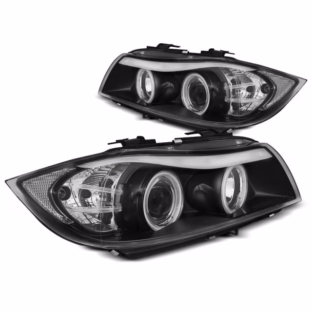 Phares Angel Eyes CCFL Noirs pour BMW E90/E91 2003-2008 a 457,79 € LPBMH7 chez CAROU TUNING