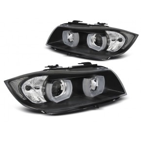 Phares U-LED 3D Noirs Avant pour BMW E90/E91 03.05-08.0 a 542,60 € LPBMI4 chez CAROU TUNING