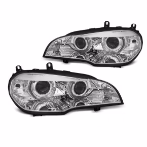  Phares Xenon Yeux D'Ange LED DRL Chrome pour BMW X5 E70 2007-2010 à  916,10 €  Chez CAROU TUNING CONCEPT en GuadeloupePhares Xenon Yeux D'Ange LED DRL Chrome pour BMW X5 E70 2007-2010