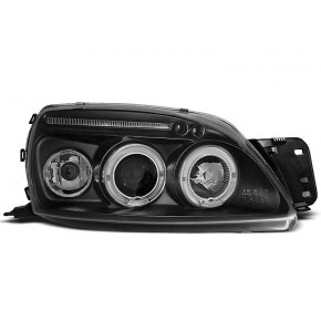 Yeux d'ange noirs avant pour Ford Fiesta MK5 09.99-04.02 a 320,66 € LPFO27 chez CAROU TUNING