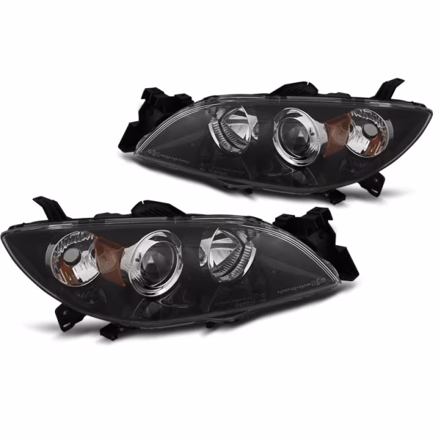 Phare Xenon Avant Noir pour Mazda 3 2003-2009 4 Portes a 554,63 € LPMA14 chez CAROU TUNING
